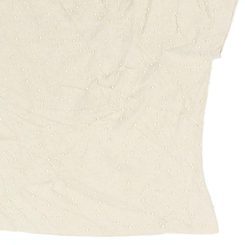 Alex & co Womens Beige   Basic T-Shirt Size 16