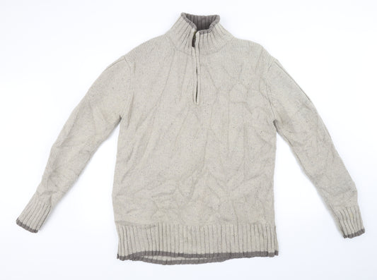 Front view of ALS women’s beige jumper, size L
