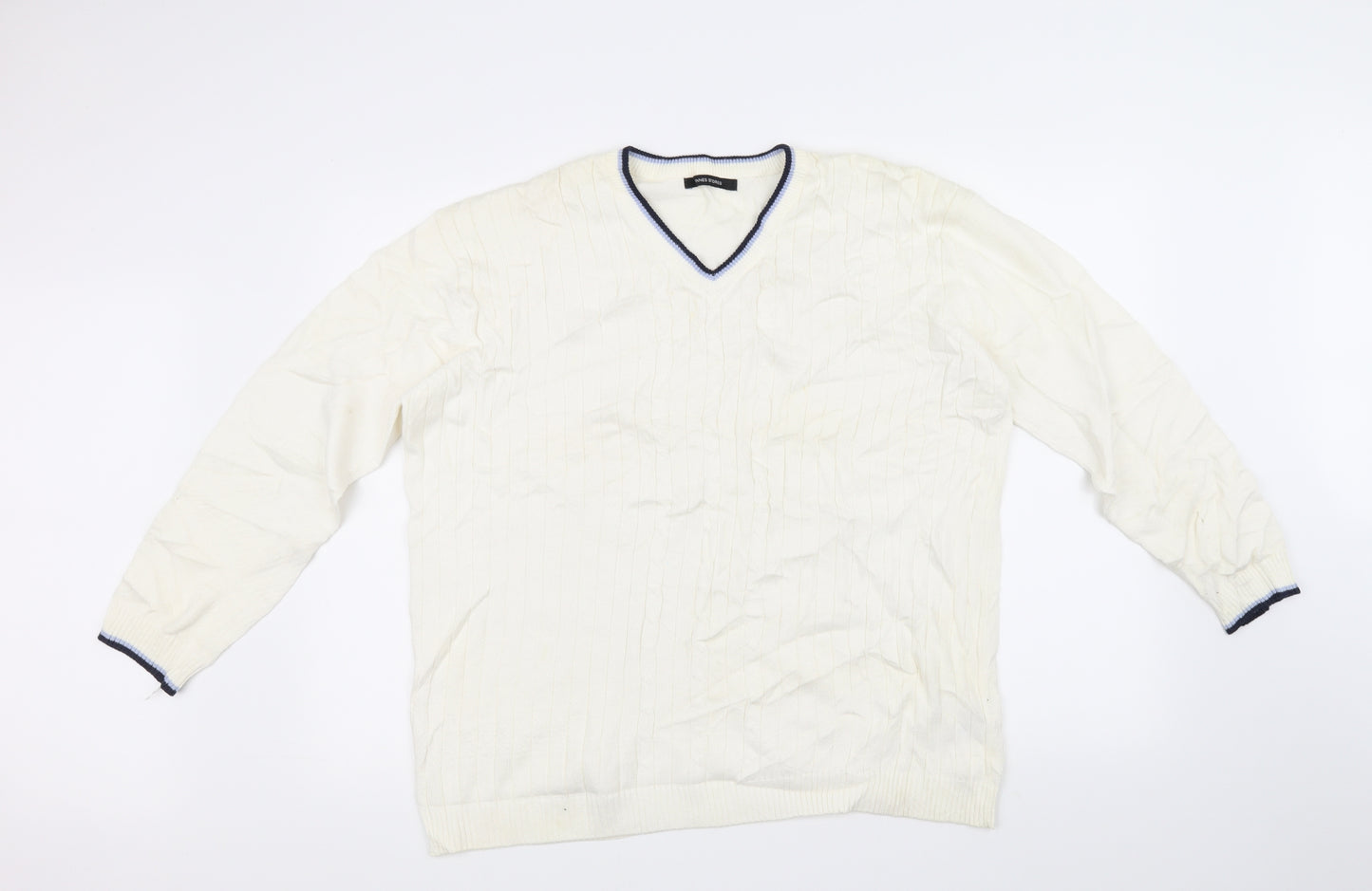 Dunnes Stores Womens White   Henley Jumper Size 20