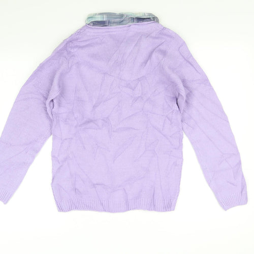 Isle Essentials Womens Purple   Pullover Jumper Size 12