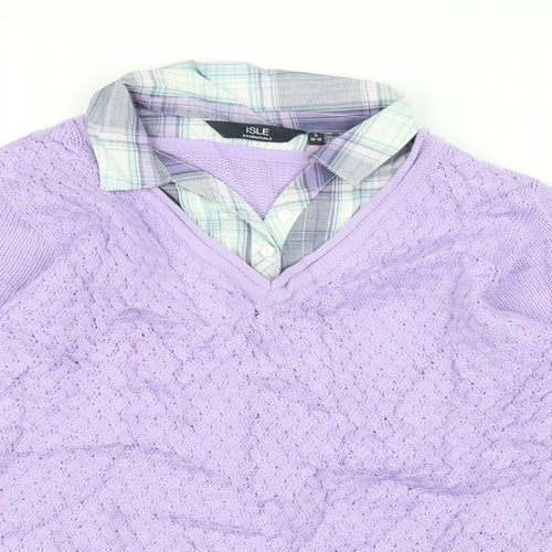 Isle Essentials Womens Purple   Pullover Jumper Size 12