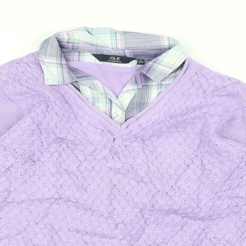 Isle Essentials Womens Purple   Pullover Jumper Size 12