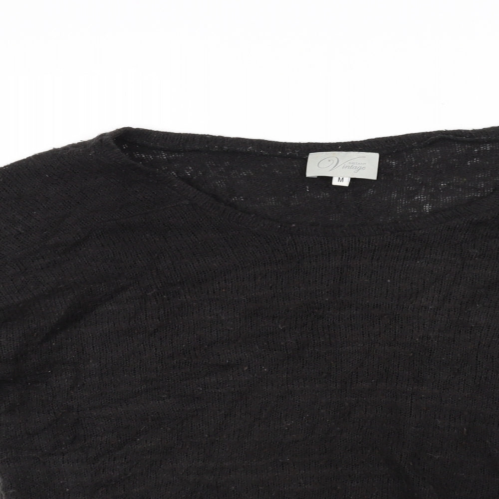 Vintage Womens Black   Pullover Jumper Size M