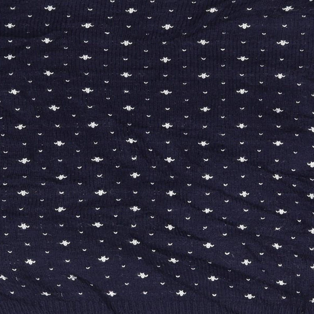 Dorothy Perkins Womens Blue Houndstooth  Pullover Jumper Size 10  - CHRISTMAS