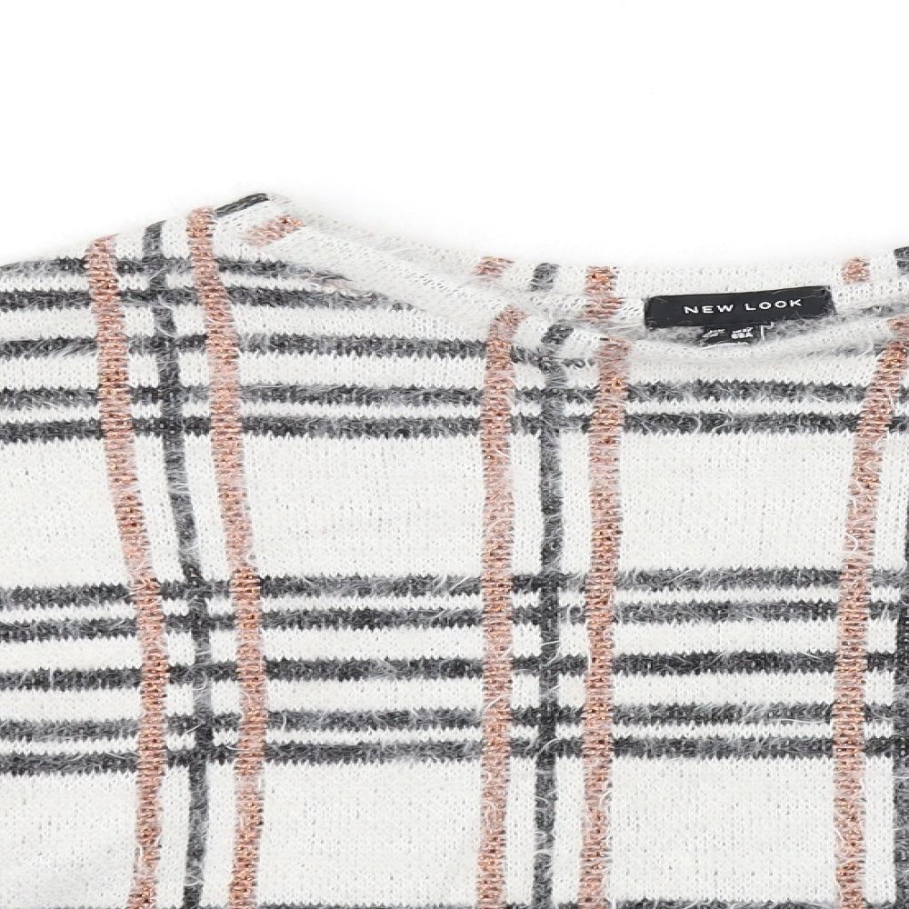 New Look Womens White   Pullover Jumper Size S