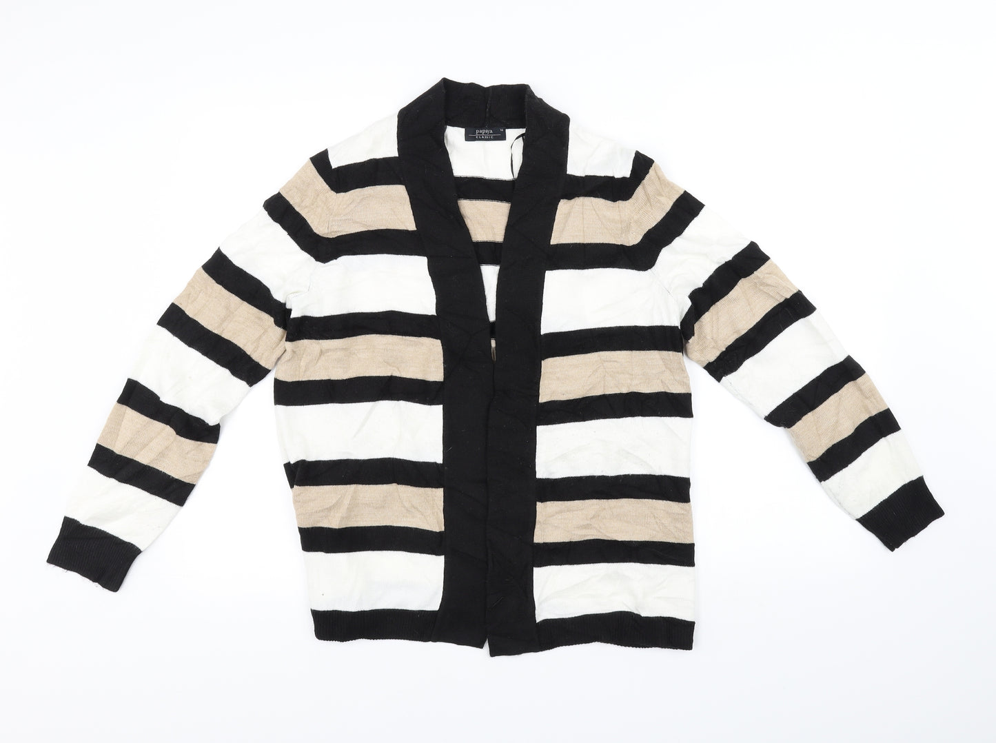 Papaya Womens Black Striped  Pullover Jumper Size 16