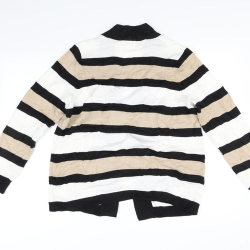 Papaya Womens Black Striped  Pullover Jumper Size 16