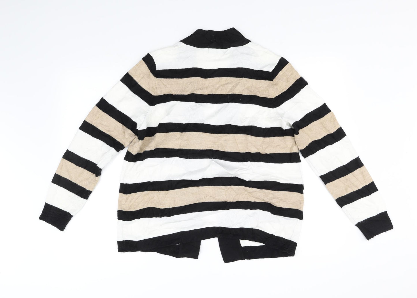Papaya Womens Black Striped  Pullover Jumper Size 16