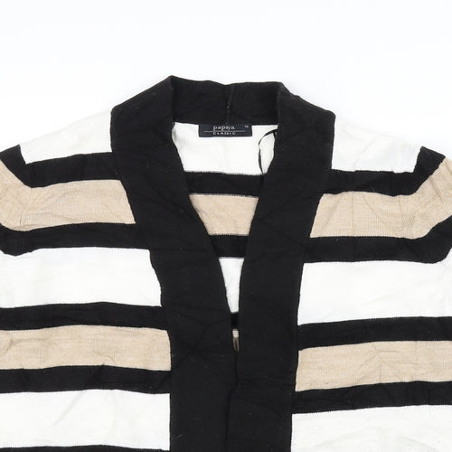 Papaya Womens Black Striped  Pullover Jumper Size 16