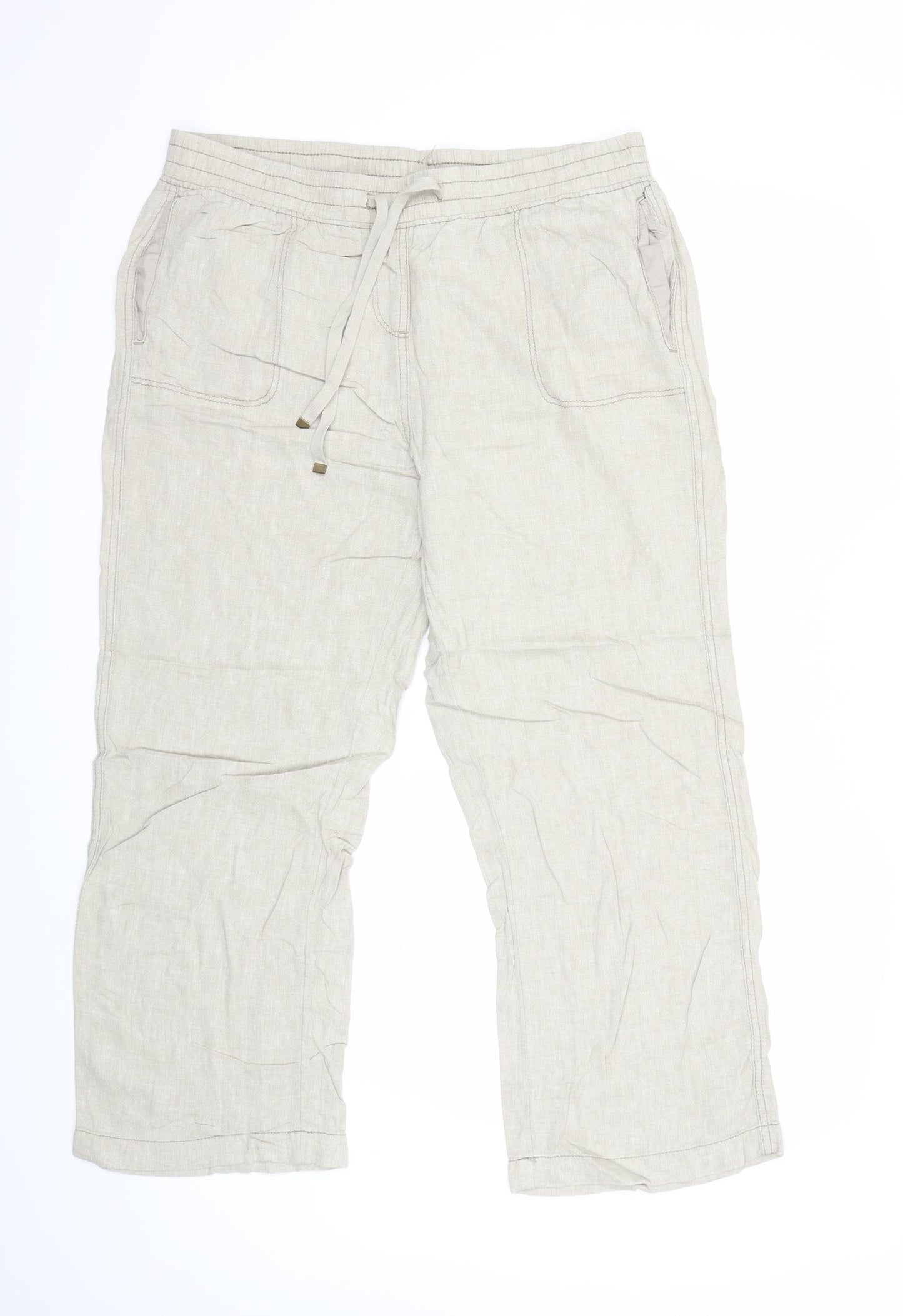 George Womens Beige   Trousers  Size 16 L27 in