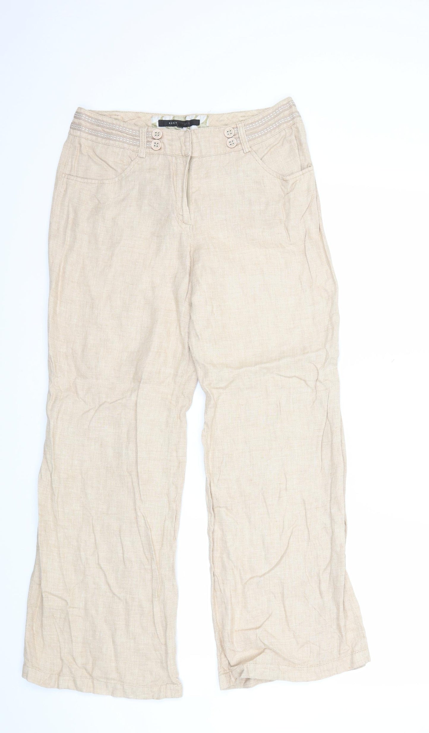 NEXT Womens Beige   Trousers  Size 10 L29 in
