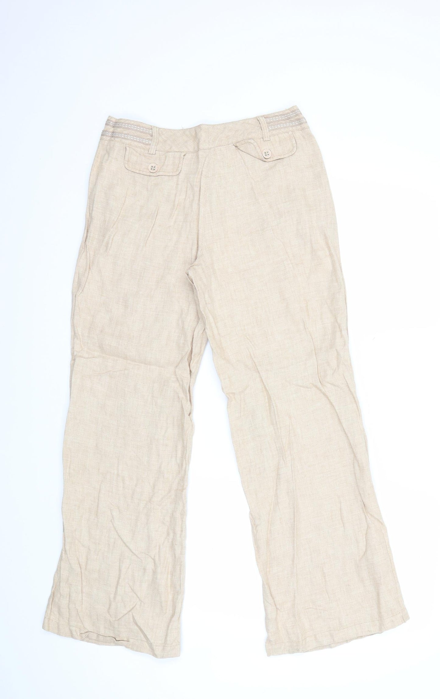 NEXT Womens Beige   Trousers  Size 10 L29 in