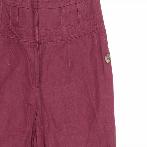 NEXT Womens Purple   Cropped Trousers Size 8 L23 in
