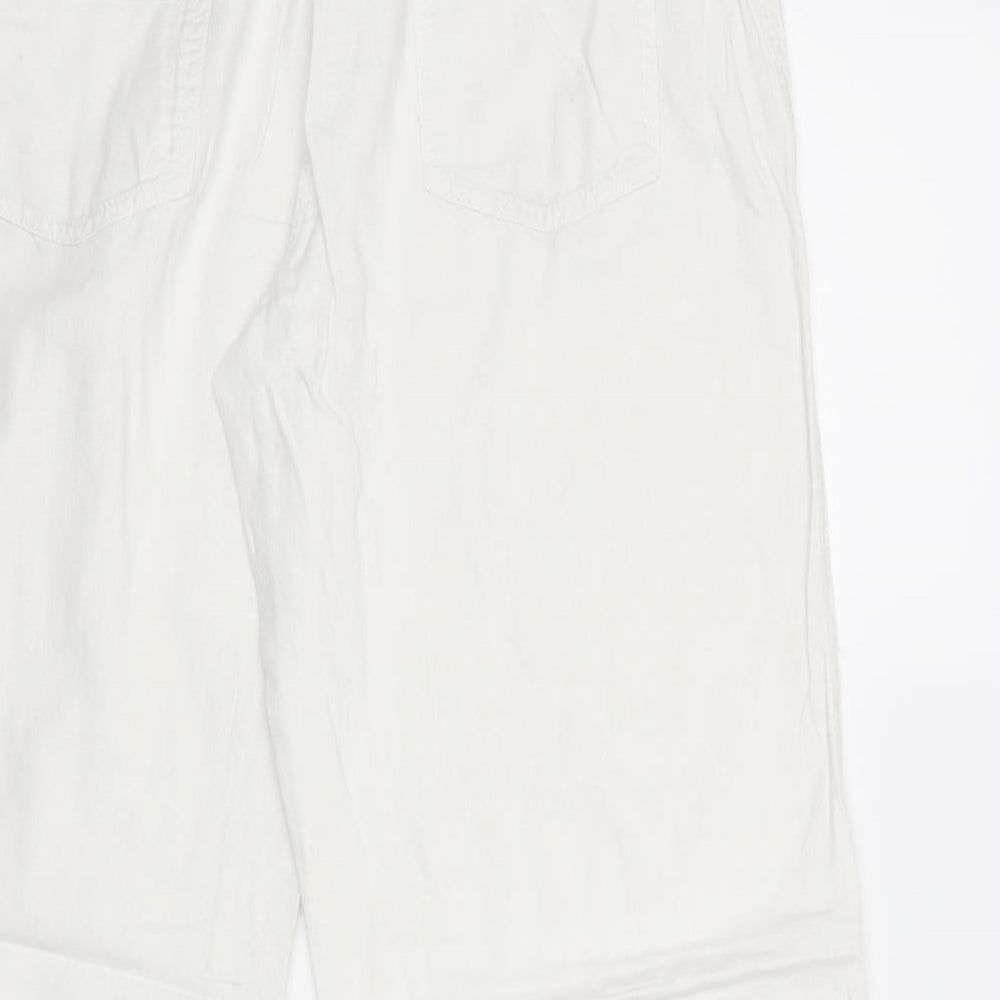 NEXT Womens White   Trousers  Size 14 L28.5 in