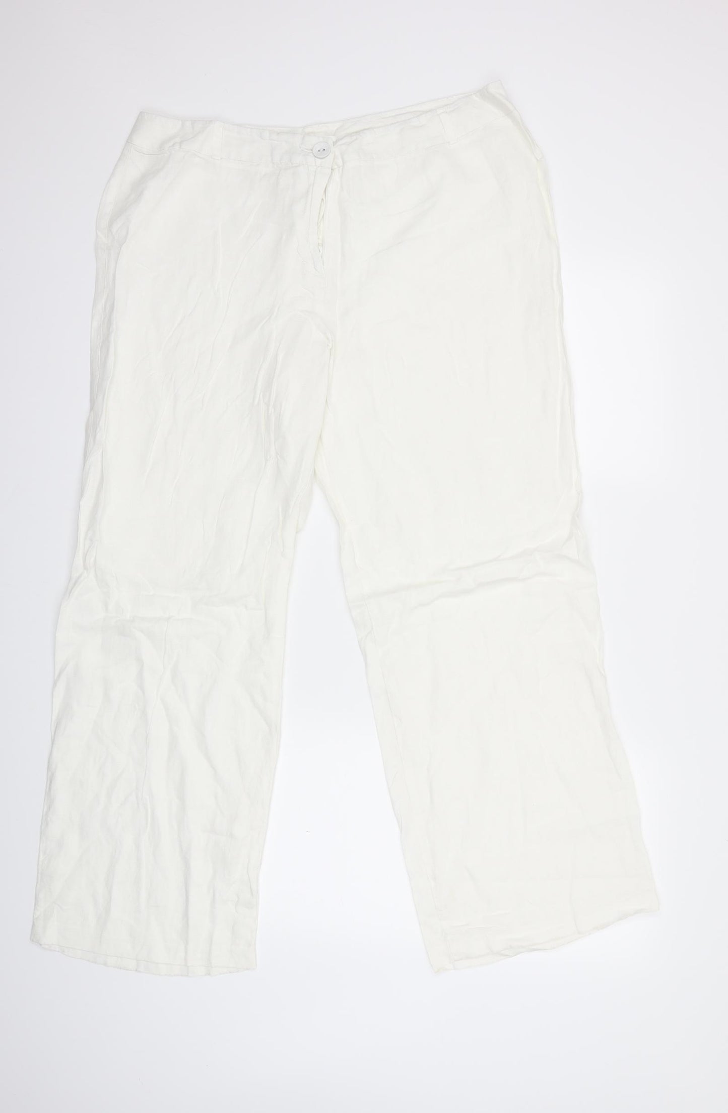 Marks and Spencer Womens White   Trousers  Size 36 in L30 in