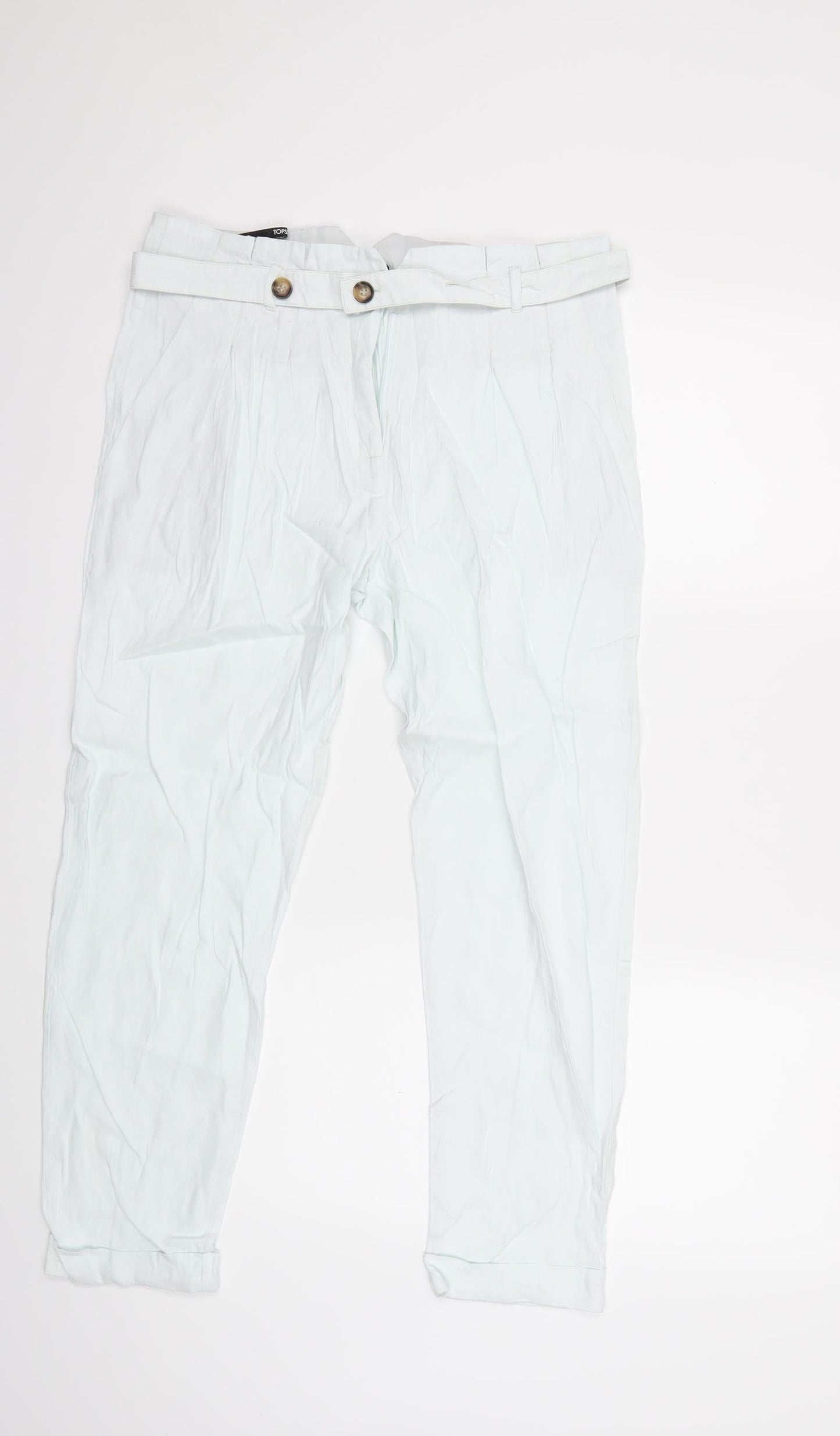 Topshop Womens Blue   Trousers  Size 12 L26 in