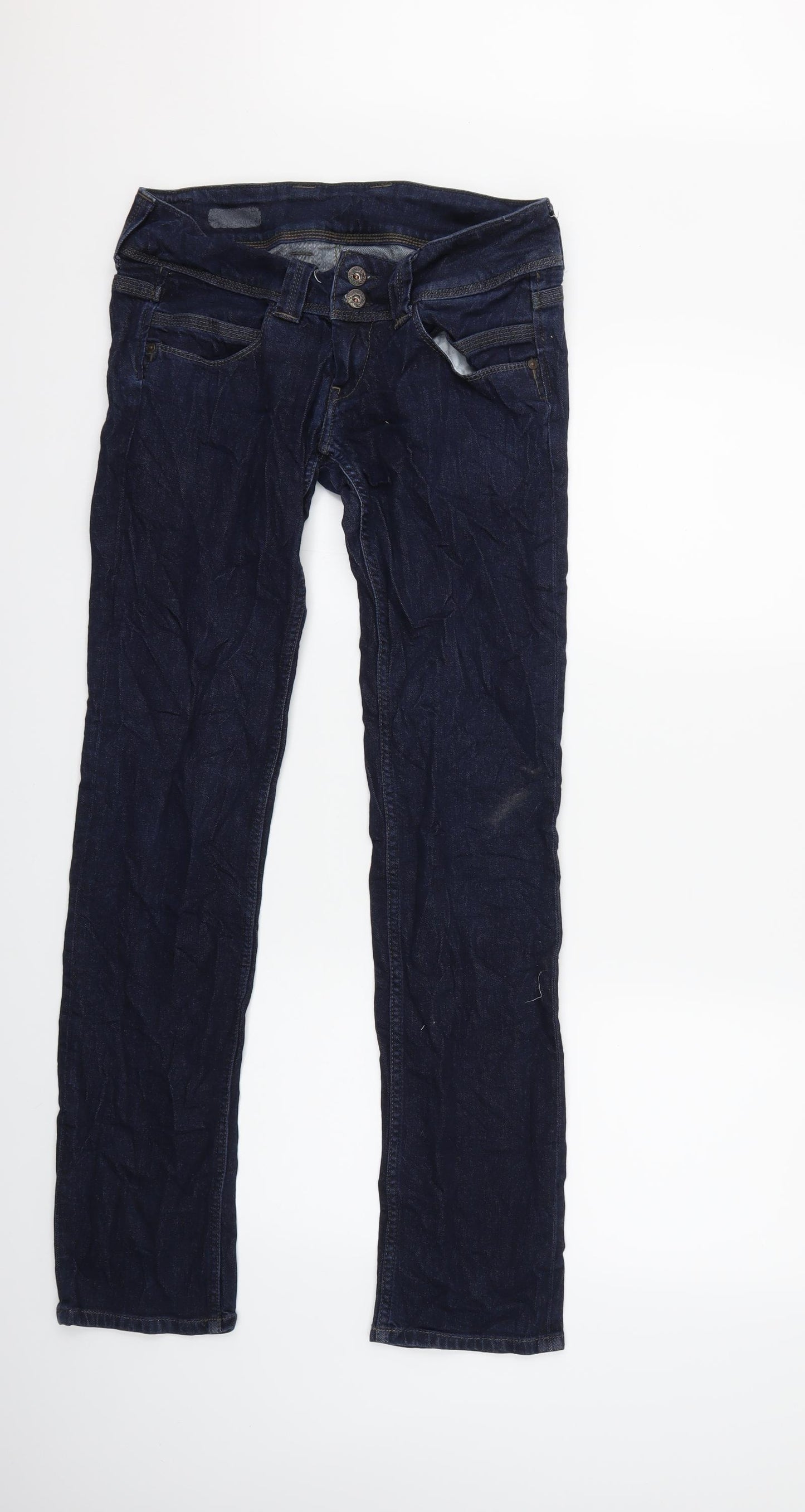 Pepe Jeans Womens Blue  Denim Straight Jeans Size 29 in L34 in
