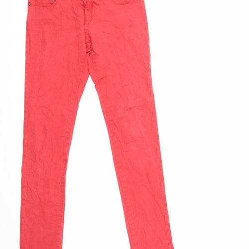 denim life Womens Red  Denim Skinny Jeans Size 30 in L30 in