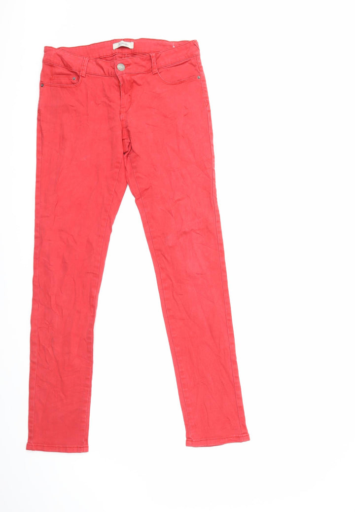 denim life Womens Red Denim Skinny Jeans Size 30 in L30 in