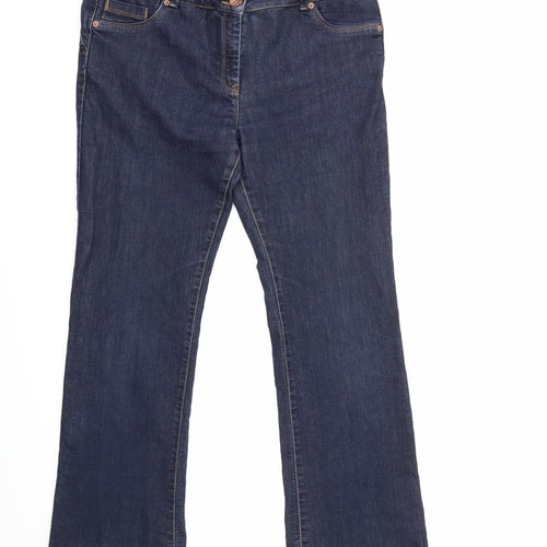 NEXT Womens Blue  Denim Flared Jeans Size 16 L29 in