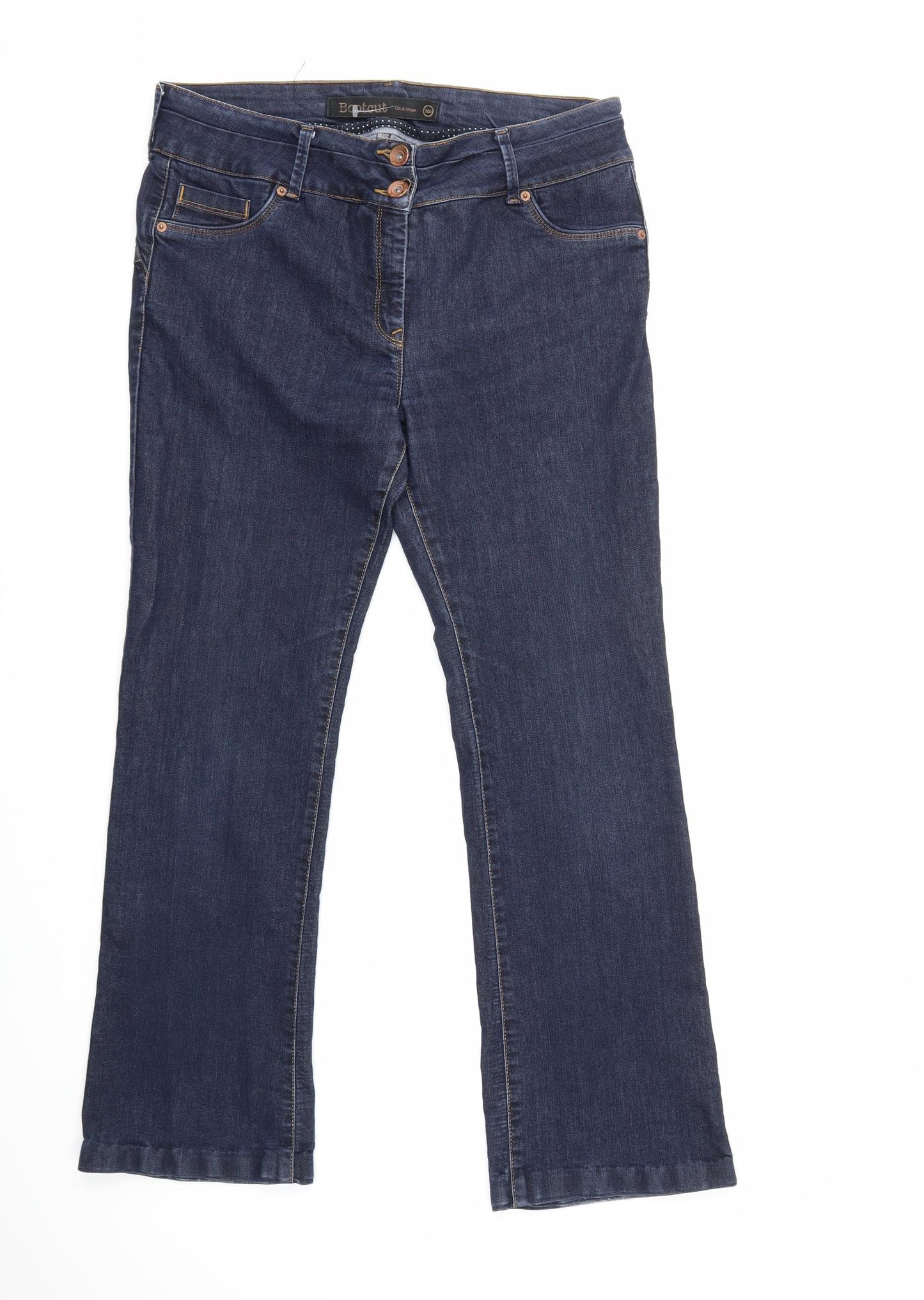 NEXT Womens Blue  Denim Flared Jeans Size 16 L29 in