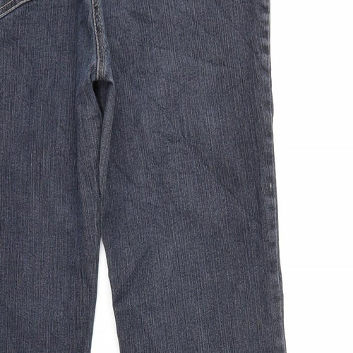 HANNA Womens Blue  Denim Straight Jeans Size 14 L31 in
