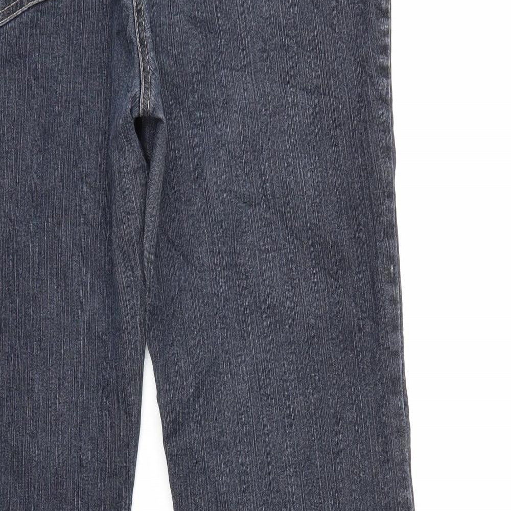 HANNA Womens Blue  Denim Straight Jeans Size 14 L31 in
