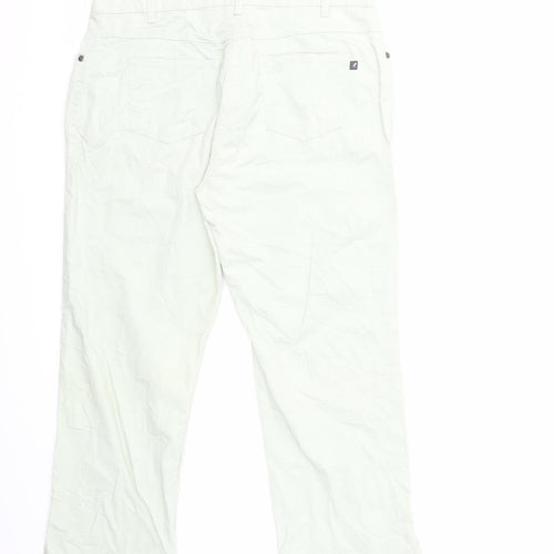 Camaïeu Womens Green   Cropped Trousers Size 16 L26 in