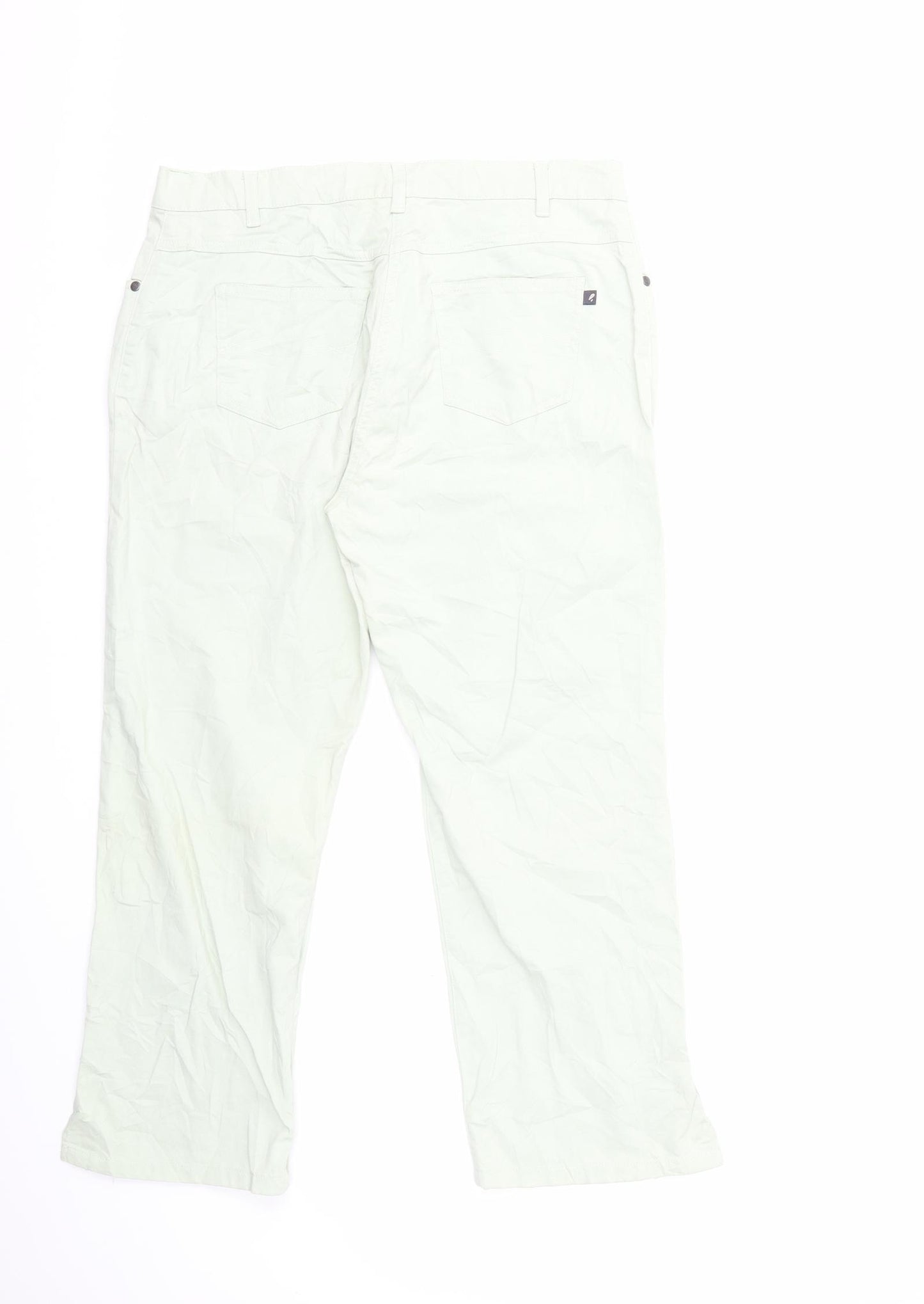 Camaïeu Womens Green   Cropped Trousers Size 16 L26 in