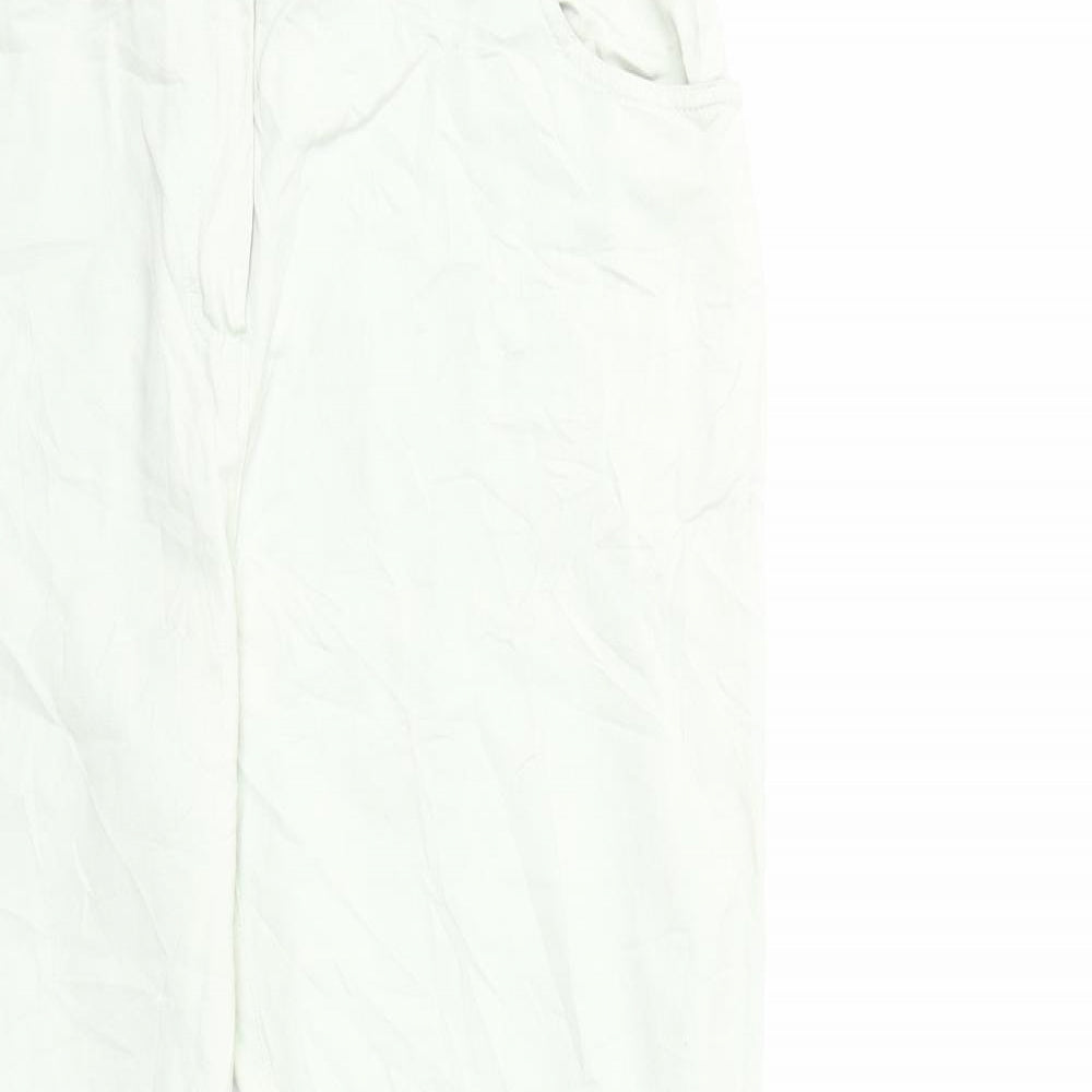 Camaïeu Womens Green   Cropped Trousers Size 16 L26 in