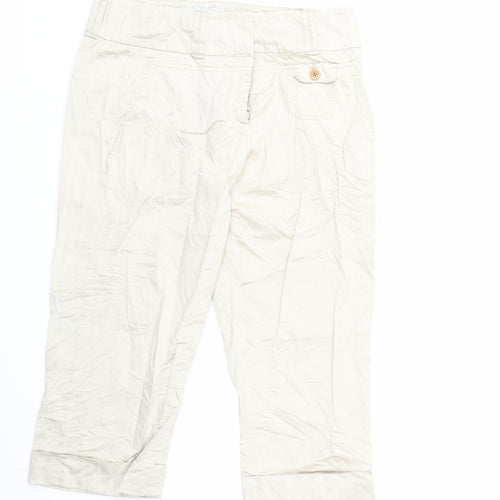 Turnover Womens Beige   Cropped Trousers Size 10 L20 in