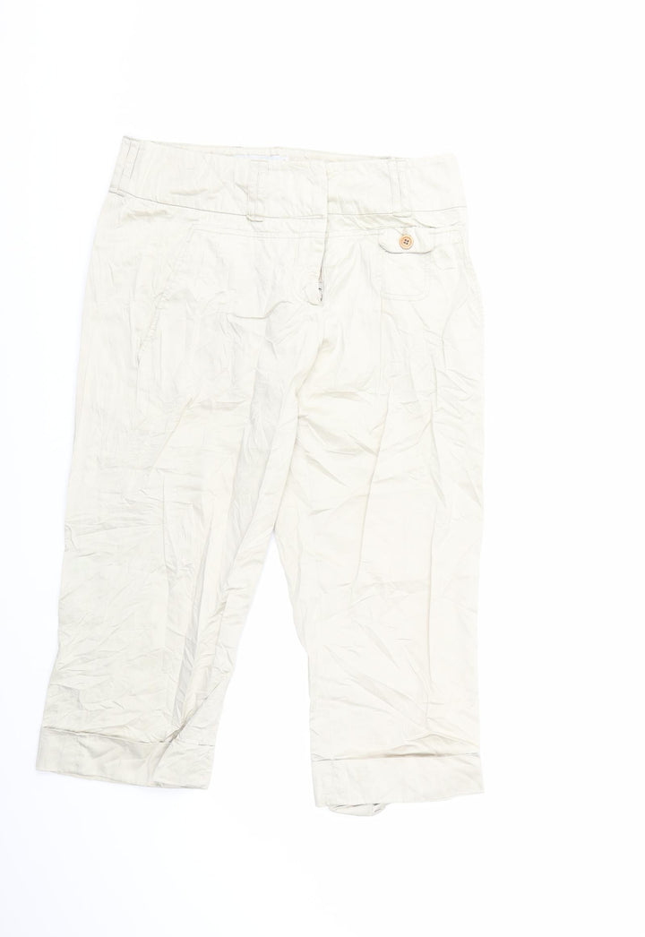 Turnover Womens Beige   Cropped Trousers Size 10 L20 in