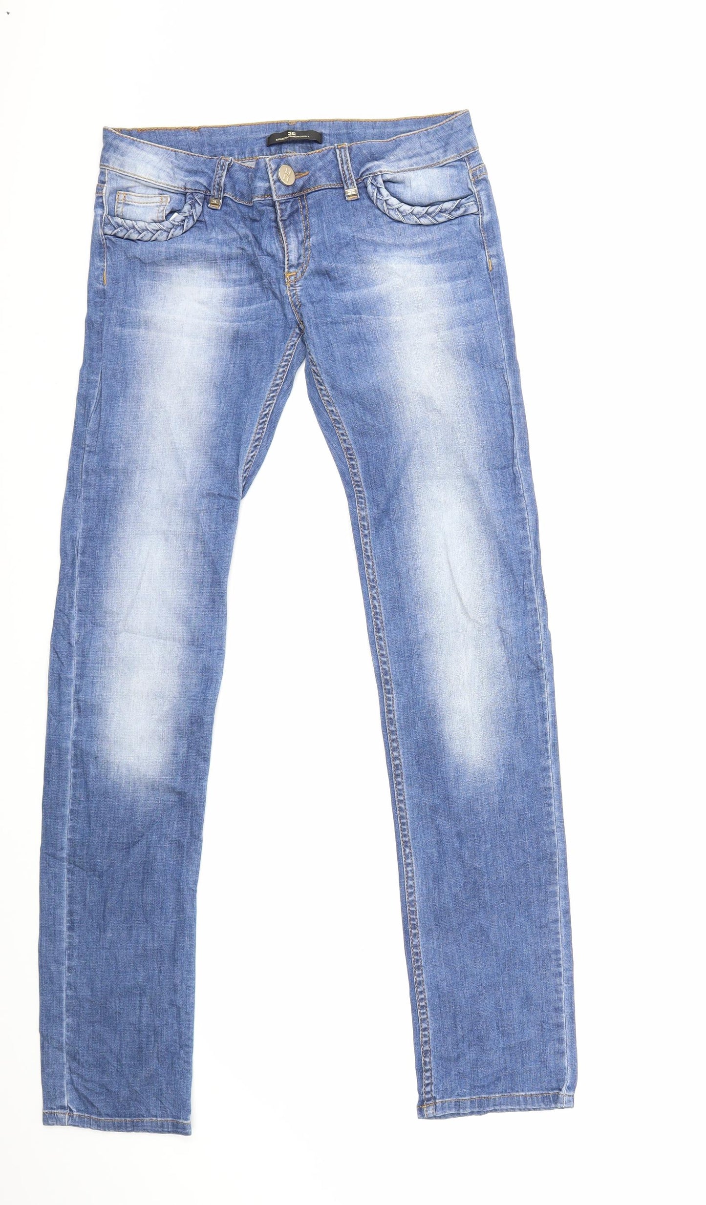 ELIZABETH FRENCHI Womens Blue  Denim Skinny Jeans Size 32 in L32 in