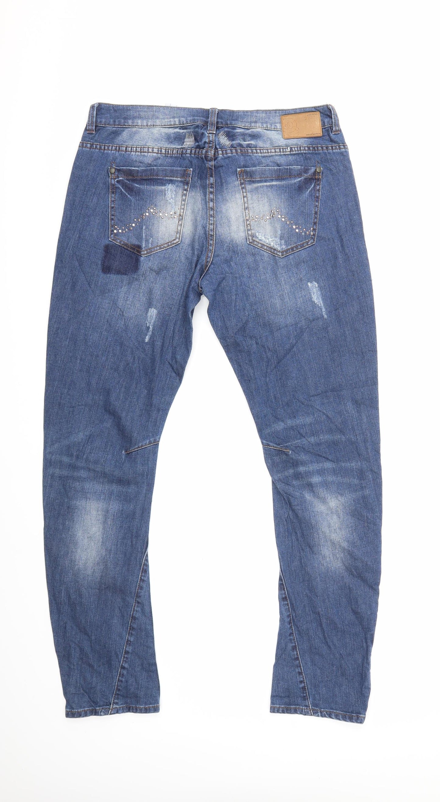 s.Oliver Womens Blue  Denim Straight Jeans Size 40 in L32 in
