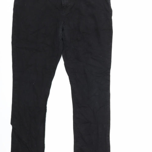 Only Womens Black  Denim Straight Jeans Size 44 in L32 in
