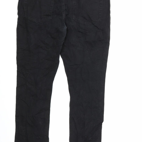 Only Womens Black  Denim Straight Jeans Size 44 in L32 in