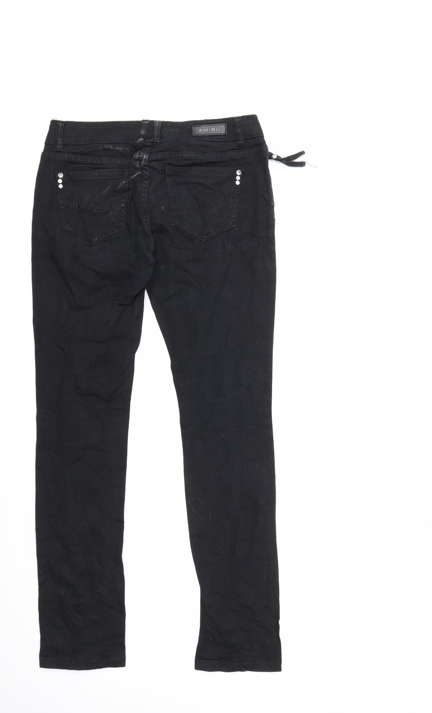 Amisu Womens Black  Denim Skinny Jeans Size 27 in L30 in