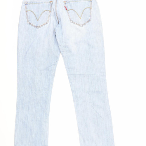 Levi's Womens Blue  Denim Straight Jeans Size 28 in L30 in