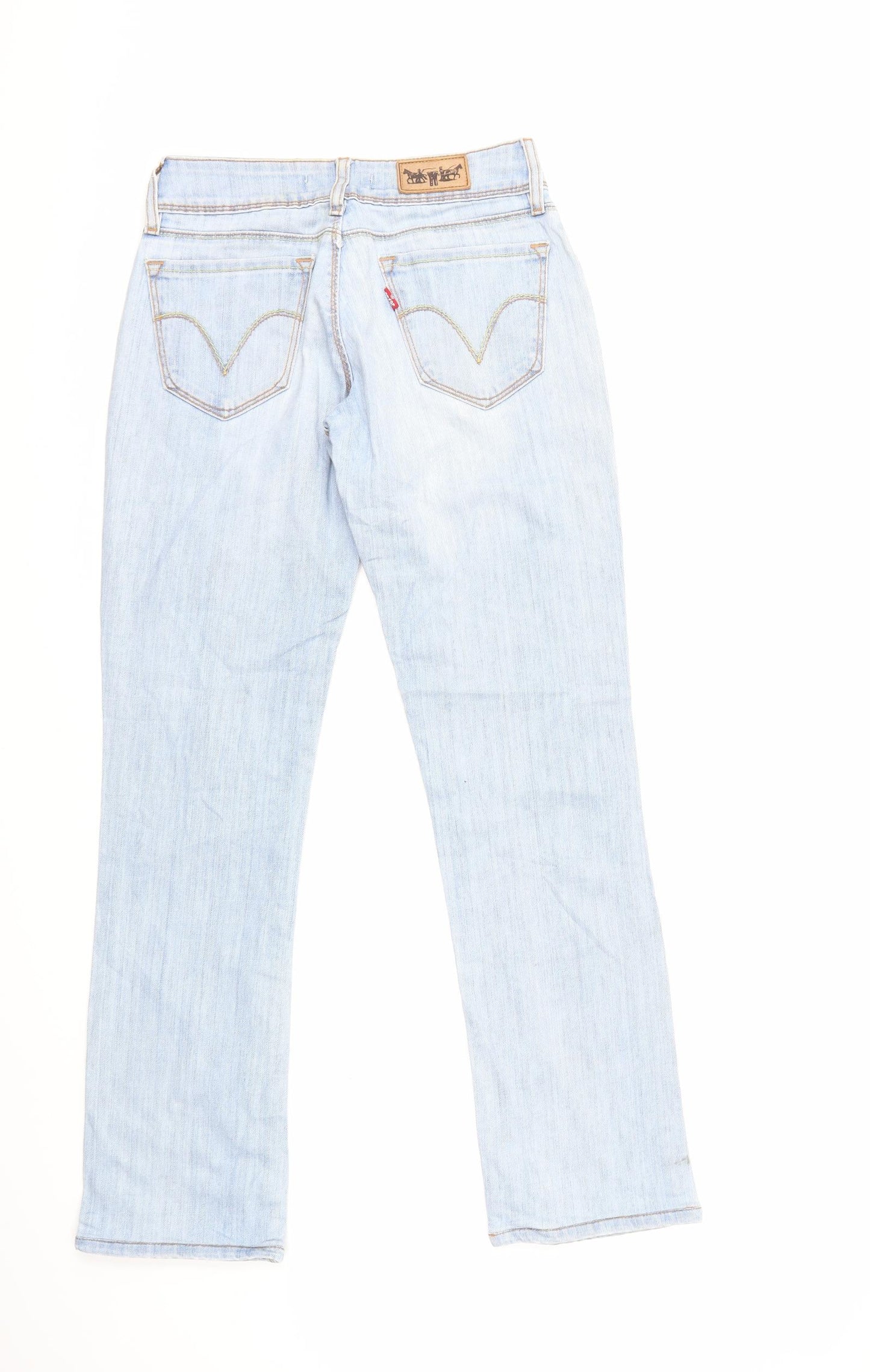 Levi's Womens Blue  Denim Straight Jeans Size 28 in L30 in