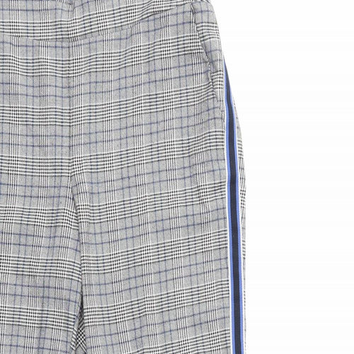 Primark Womens Grey Check  Trousers  Size 12 L26 in
