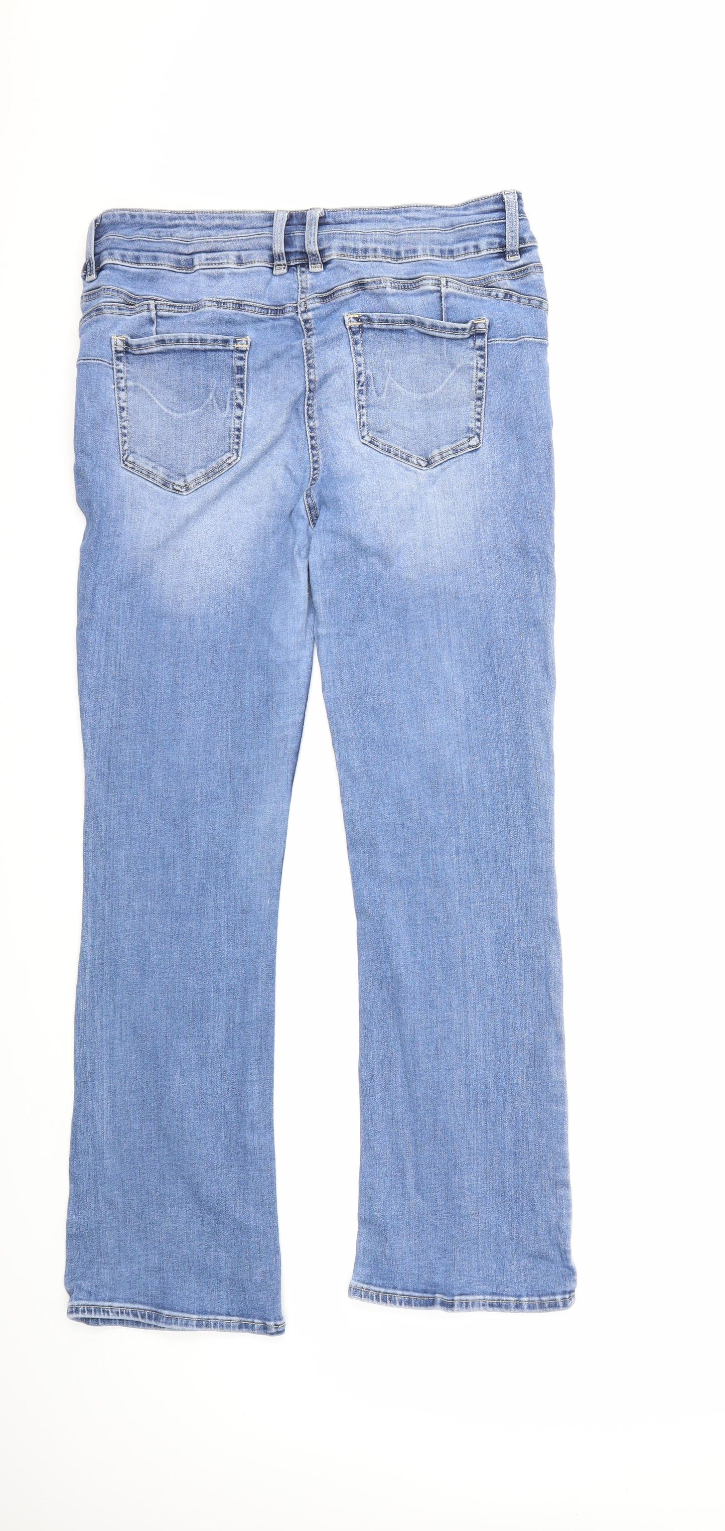 NEXT Womens Blue  Denim Bootcut Jeans Size 16 L30 in