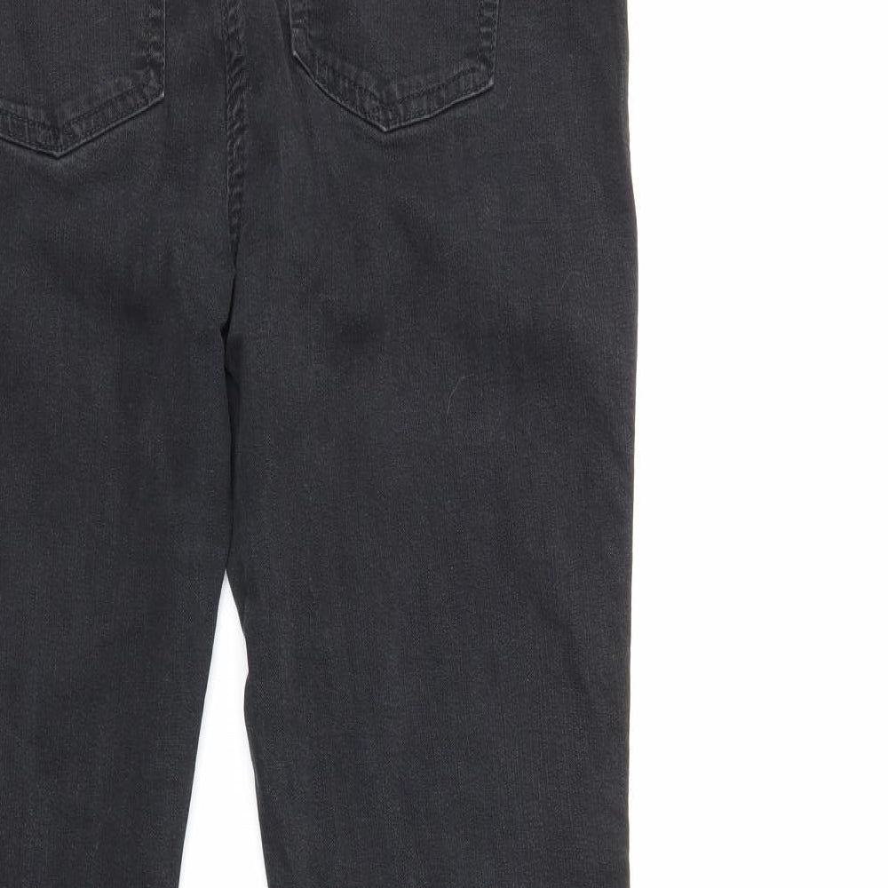 NEXT Womens Black  Denim Flared Jeans Size 16 L29 in