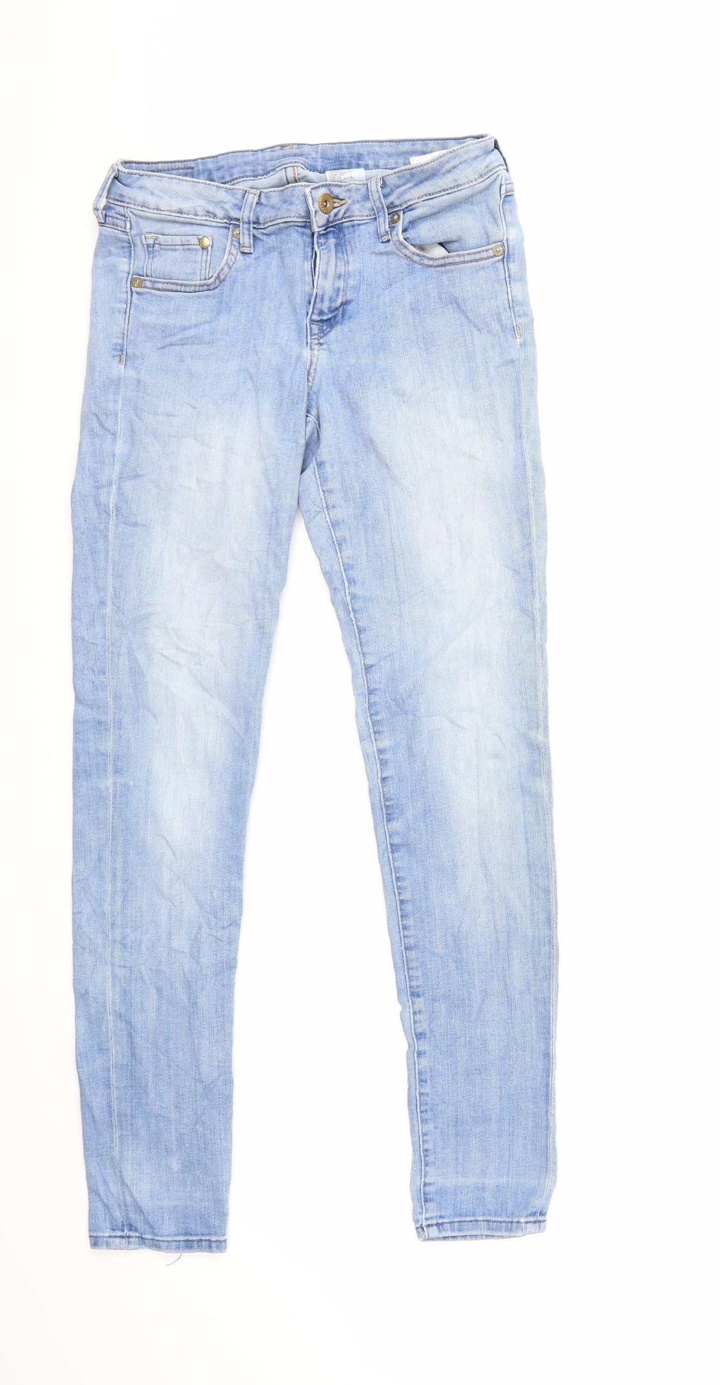 H&M Womens Blue  Denim Skinny Jeans Size 28 in L30 in