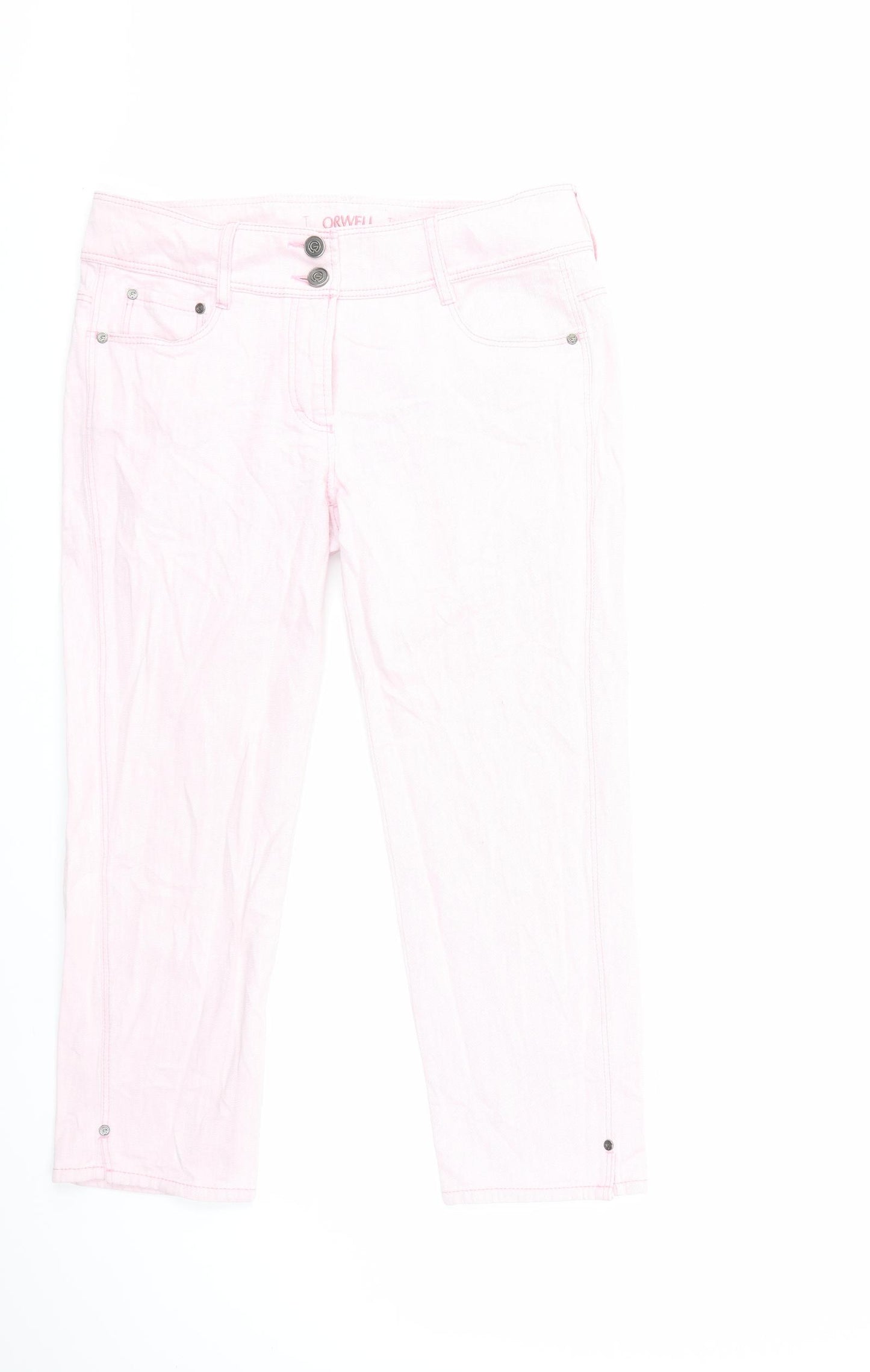 ORWELL Womens Pink  Denim Cropped Jeans Size 32 in L23 in
