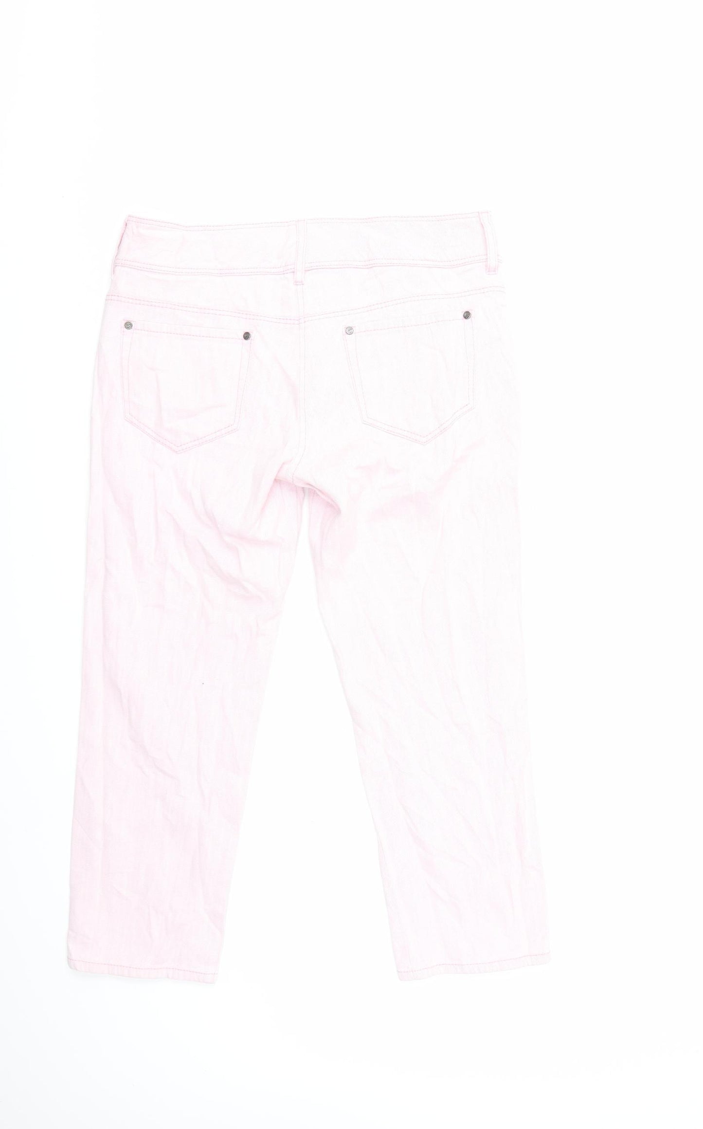 ORWELL Womens Pink  Denim Cropped Jeans Size 32 in L23 in