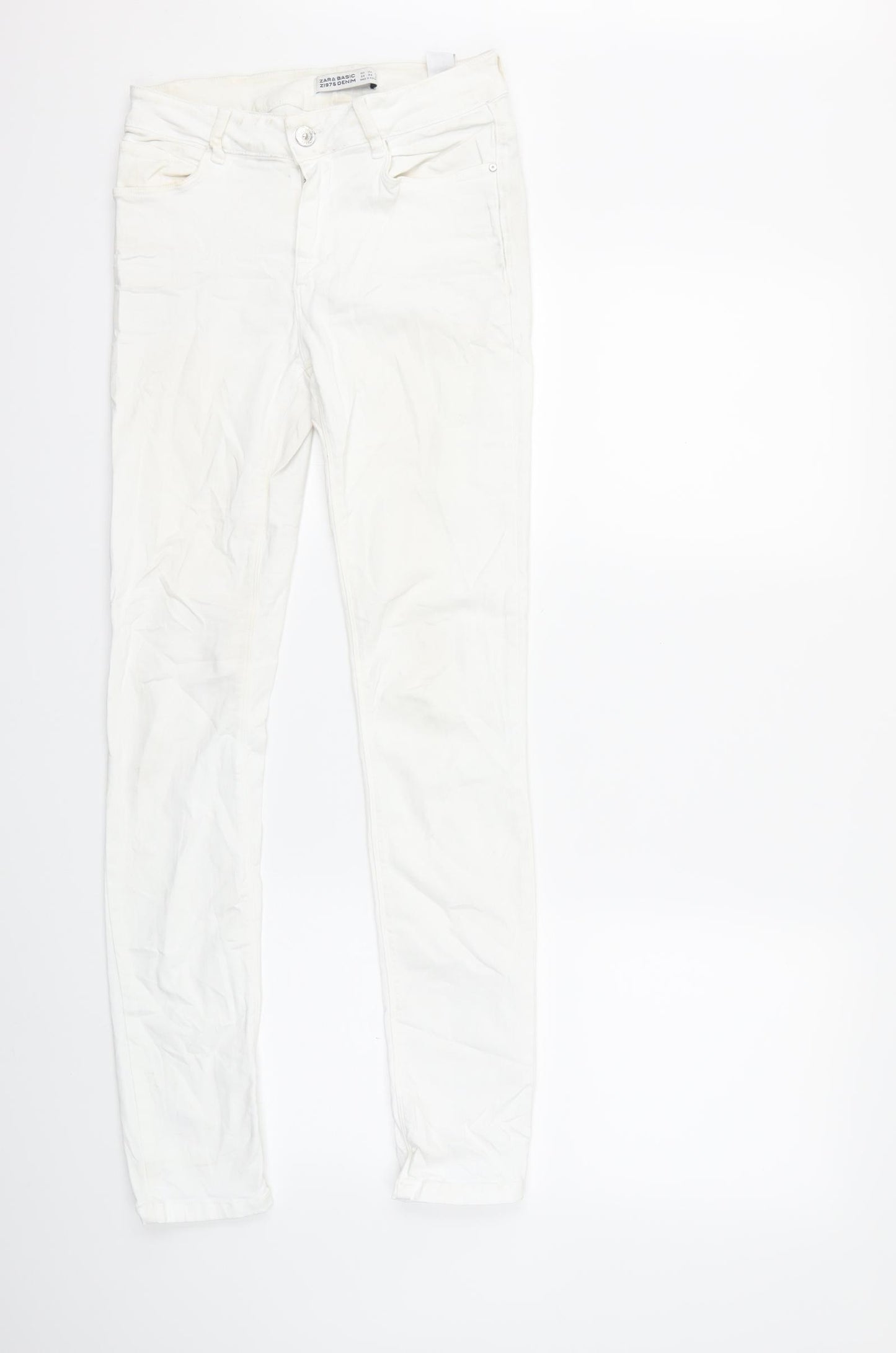 Zara Womens White  Denim Skinny Jeans Size 10 L30 in