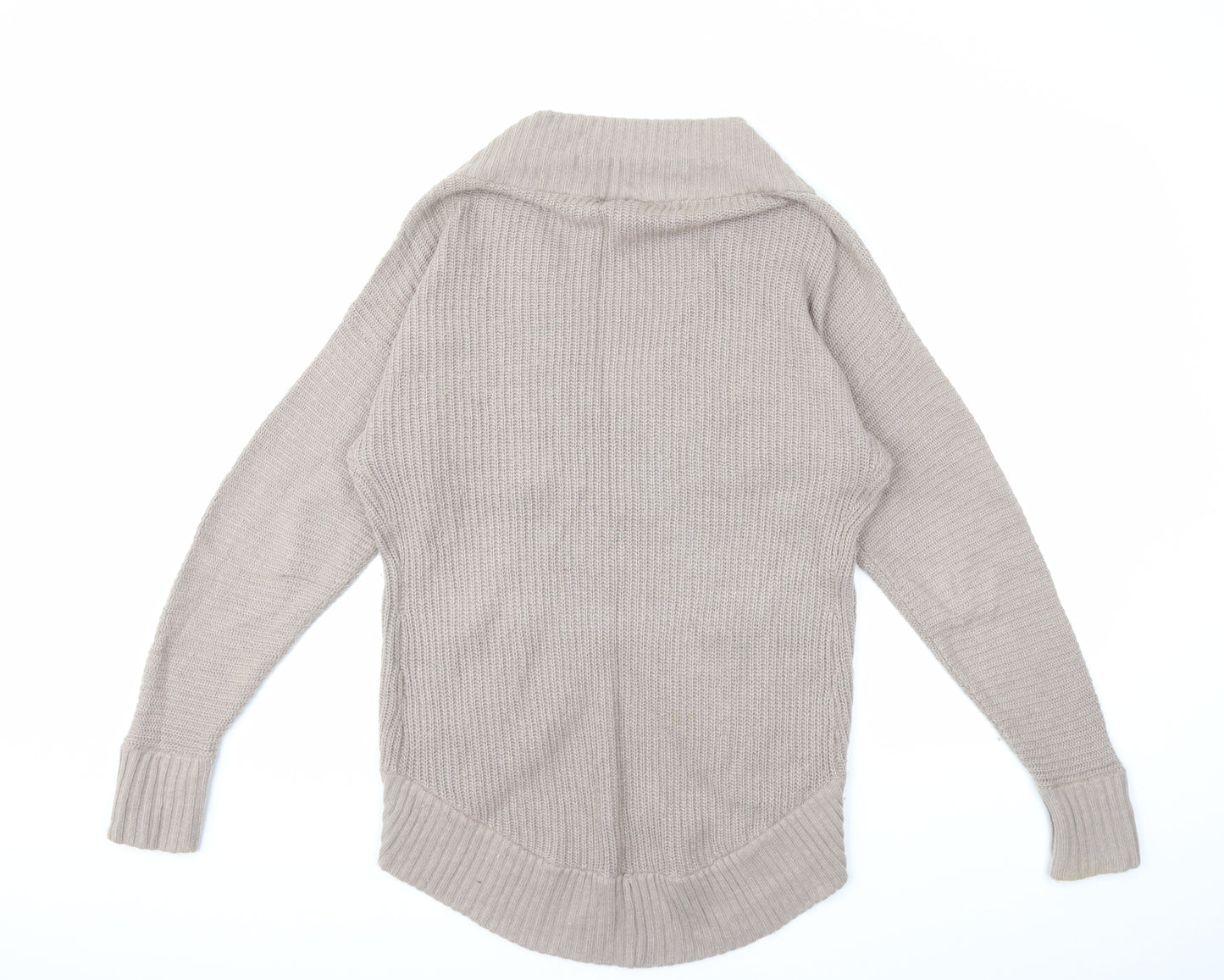 Warehouse Womens Beige  Knit Cardigan Jumper Size 10
