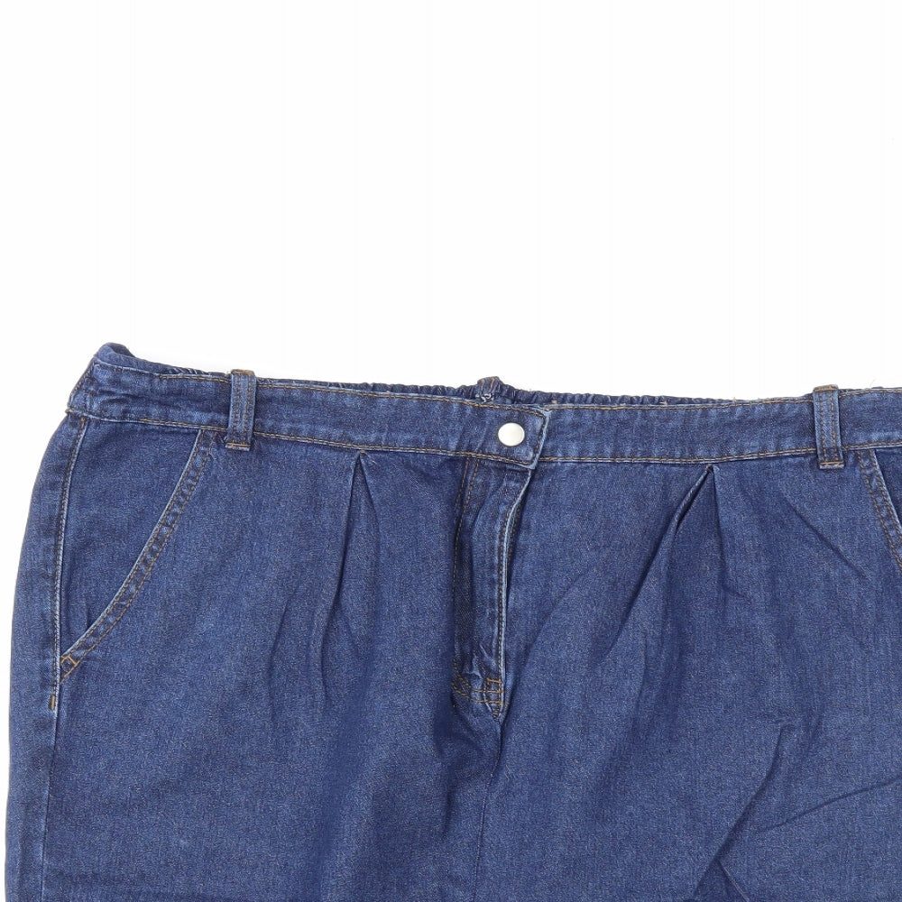 Preworn Womens Black  Denim Straight & Pencil Skirt Size 40 in
