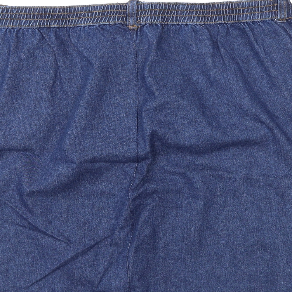 Preworn Womens Black  Denim Straight & Pencil Skirt Size 40 in