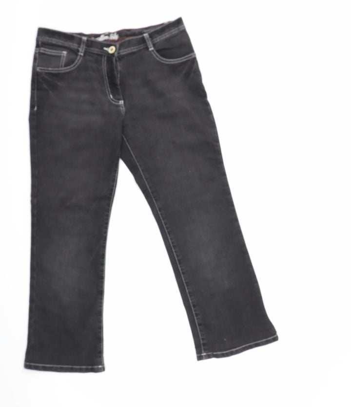 ALLEN SALLY Womens Black Denim Straight Jeans Size 30 in L27 in